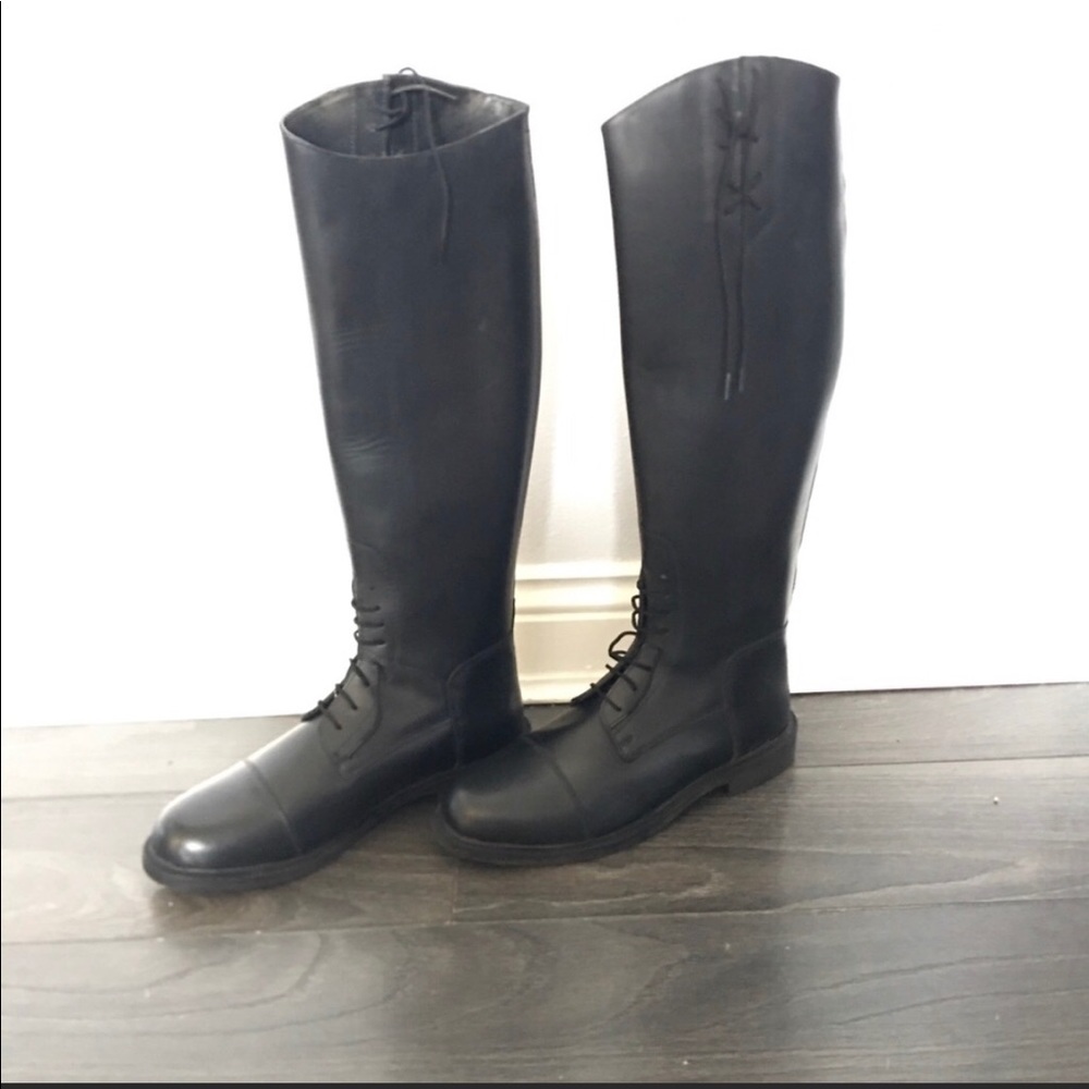 Leather riding boots